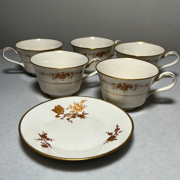 Noritake Other - Vintage Noritake Ivory China Suffolk Coffee/Tea Cups Japan Set 5